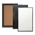 United Visual Products Corkboard, Fabric, 1 Door, Blck, 48 x 48" UV3035-BLACK-PUMICE